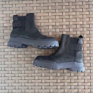 Toms Women’s Alpargata Round Toe Combat Casual Boots Ankle Low Heel Size 9.5